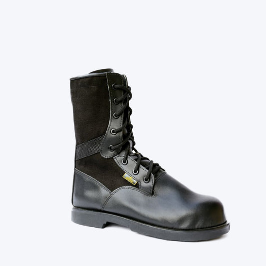 Bota Industrial Militar 3301 Seguridad Cuero Lona con Puntera de Acero. PRECIO SIN IVA